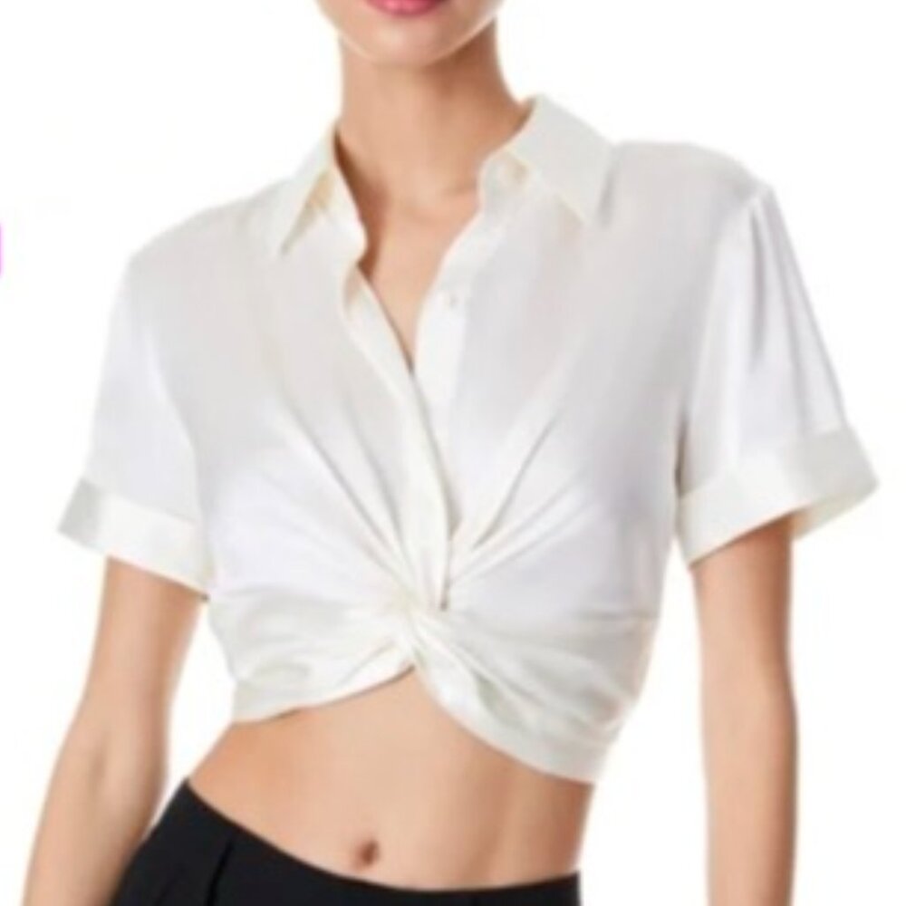 Alice + Olivia Phebe Silk Top